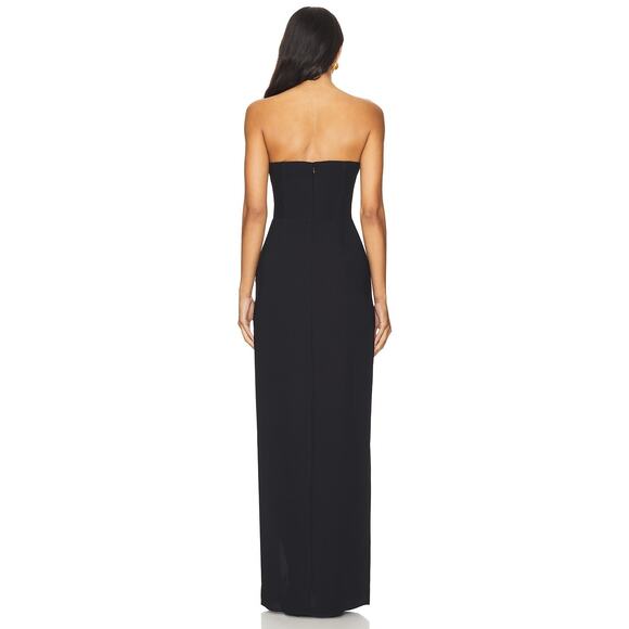 Amanda Uprichard Ivy Gown Strapless Formal Gala Party Sexy Prom Classy Black M - Picture 3 of 9